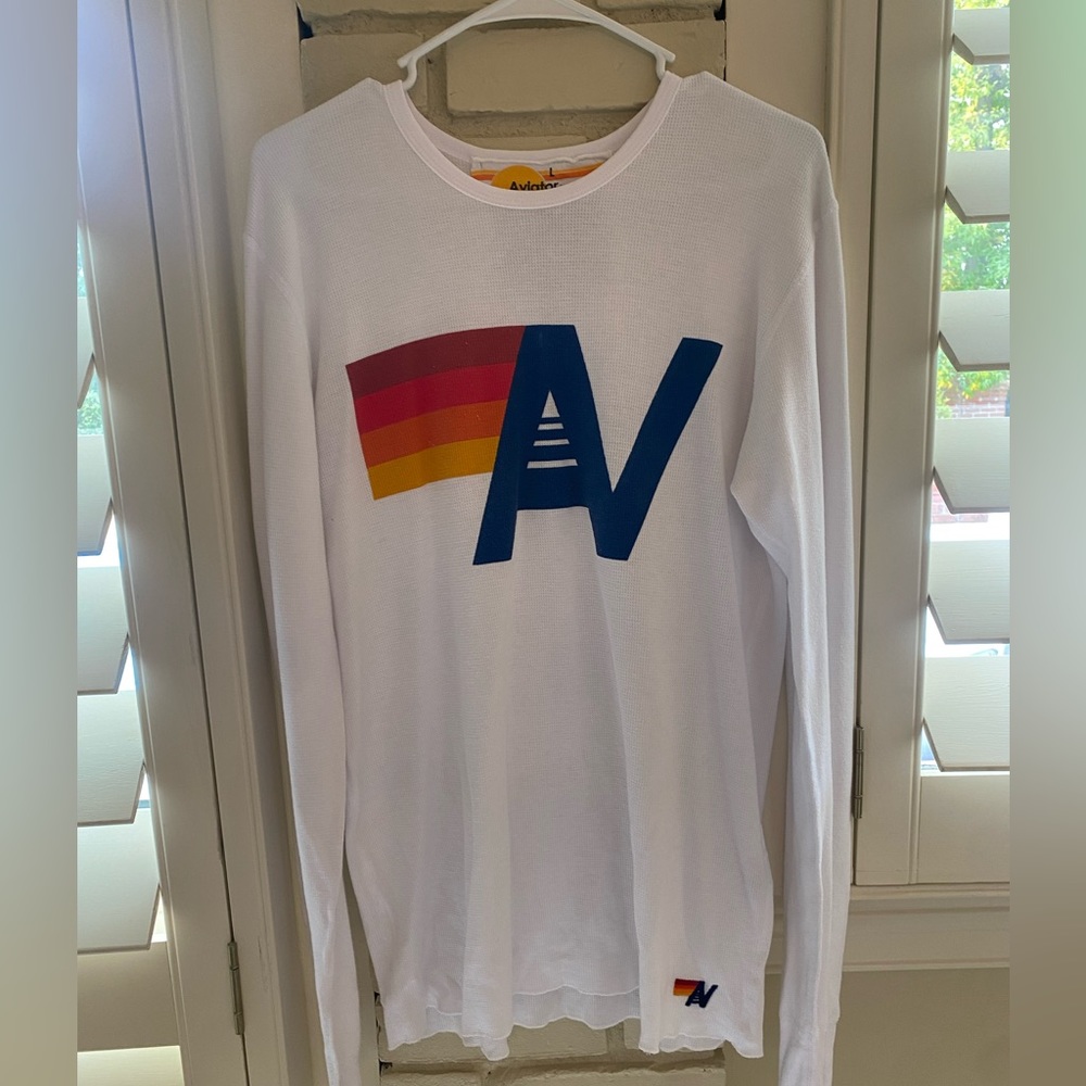 Aviator Nation long sleeve thermal-white